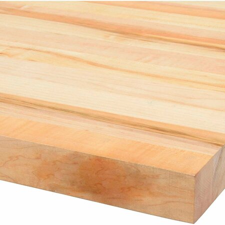 GLOBAL INDUSTRIAL Workbench Top, Boos Maple Butcher Block Square Edge, 60inWx24inDx1-3/4in Thick 432251